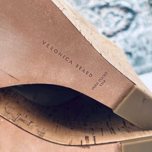 Veronica Beard  Dali Peep Toe Platform Wedge Sandal Size 11  Slingback - Picture 10 of 13